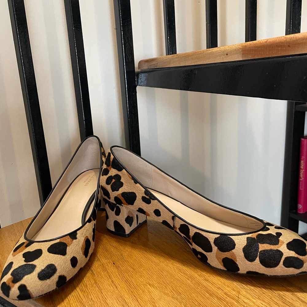 Cole Haan Calf-Hair Leopard Print Heel